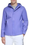 Tommy Hilfiger Hooded Rain Slicker Jacket In Very Peri