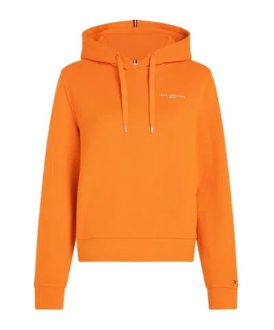 Tommy Hilfiger Hooded Sweater In Orange