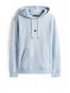 Tommy Hilfiger Drawstring Hooded Hoodie In Blue