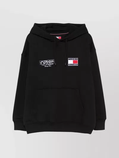 パーカー・フーディ Ami Relaxed-Fit Black Cotton Hoodie AMI Paris Logo-Embroidered Stretch-Cotton Hoodie | Saks