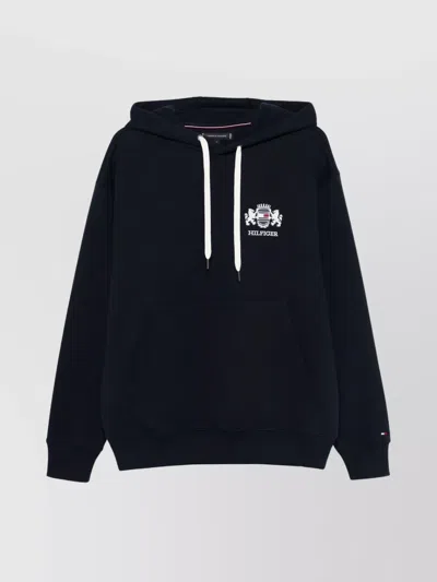 Tommy Hilfiger Hooded Sweatshirt With Drawstring And Pocket In Black