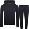 Tommy Hilfiger Lounge Hooded Tracksuit Navy In Blue