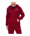Tommy Hilfiger Hooded Zipper Hoodie In Red