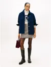 Tommy Hilfiger Houndstooth Tailored Mini Skirt In Gray