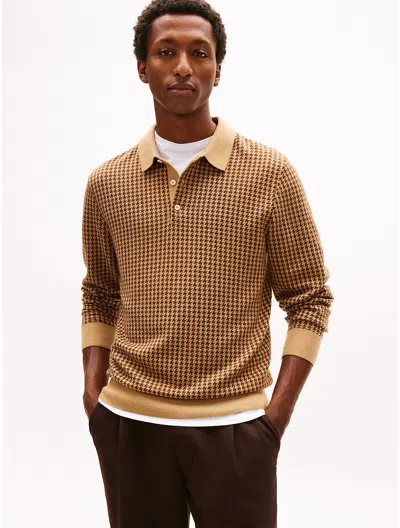 Tommy Hilfiger Houndstooth Wool In Neutral