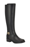 Tommy Hilfiger Imizza Womens Faux Leather Tall Knee-high Boots In Black