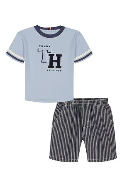 Tommy Hilfiger Kids'  Initial Embroidered T-shirt & Shorts Set In Blue