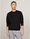 Tommy Hilfiger Intechno Knit Crewneck Sweatshirt In Black