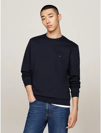Tommy Hilfiger Intechno Knit Crewneck Sweatshirt In Navy