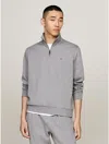 Tommy Hilfiger Intechno Knit Quarter In Medium Grey Heather