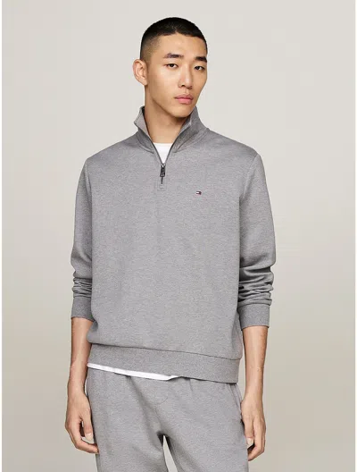 Tommy Hilfiger Intechno Knit Quarter In Medium Grey Heather