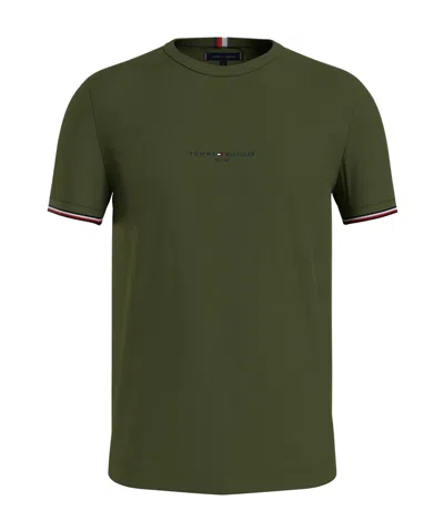 Tommy Hilfiger Item O-neck Short-sleeved T-shirt In Green