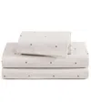 Tommy Hilfiger Ithaca Flag Stripe Cotton Percale 3-piece Sheet Set, Twin Xl In Neutral