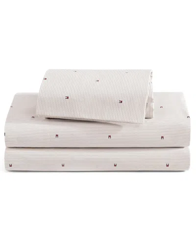 Tommy Hilfiger Ithaca Flag Stripe Cotton Percale 4-piece Sheet Set, King
