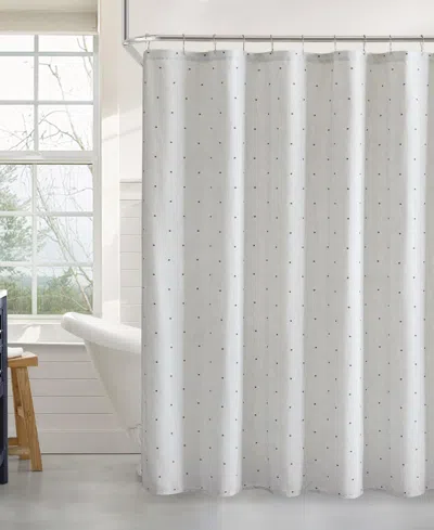 Tommy Hilfiger Ithaca Flag Stripe Printed Shower Curtain, 72" X 72" In Gray