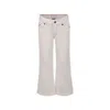 Tommy Hilfiger Ivory Jeans For Girl With Logo In Ivory