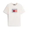 Tommy Hilfiger Ivory T-shirt With Big Flag Print. In White