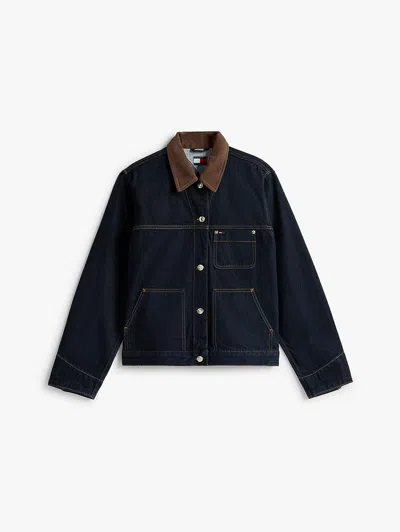 Tommy Hilfiger Jacket Woman Denim Dark In Multi