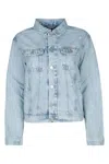 Tommy Hilfiger Distressed Patchwork Chest Pocket Long Sleeve Jacket In Denimlight