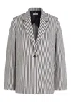 Tommy Hilfiger Jackets Md Stp Db Linen Blend Blazer In Bianco