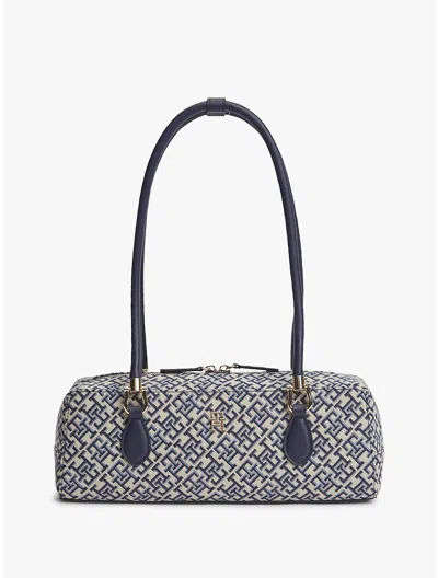 Tommy Hilfiger Jacquard Monogram East In Blue Mono