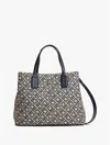 Tommy Hilfiger Jacquard Monogram Logo Crossbody Satchel
