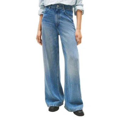 Tommy Hilfiger Jean Jambe Ample Taille Haute In Blue