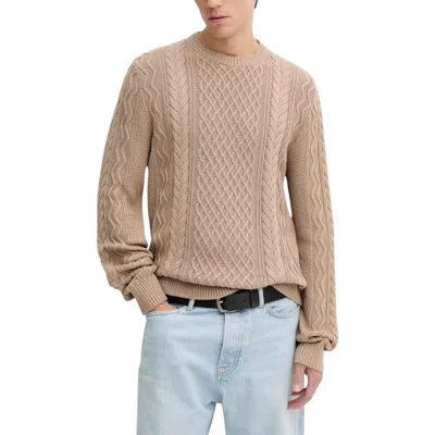 Tommy Hilfiger Jeans Beige Recycled Cotton Sweatshirt In Neutral