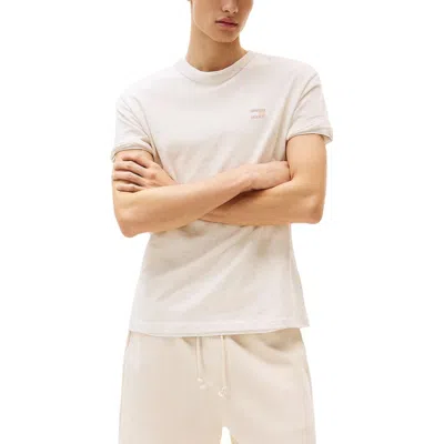 Tommy Hilfiger Jeans Beige Recycled Cotton T-shirt In Gray