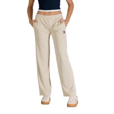 Tommy Hilfiger Jeans Beige Recycled Polyester Joggers (workout Pants)