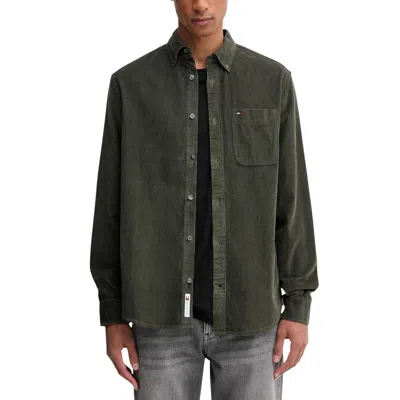 Tommy Hilfiger Jeans Bicolor Denim Shirt In Green