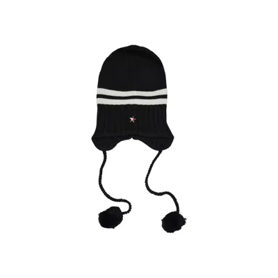 Tommy Hilfiger Jeans Black And White Recycled Wool Cap (baseball Hat)
