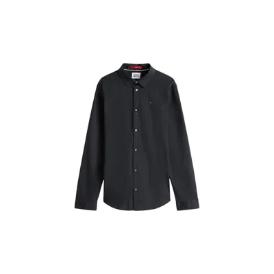 Tommy Hilfiger Jeans Black Cotton Dress Shirt