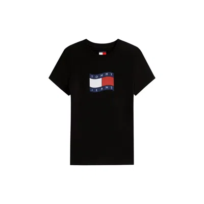 Tommy Hilfiger Jeans Black Recycled Cotton T-shirt