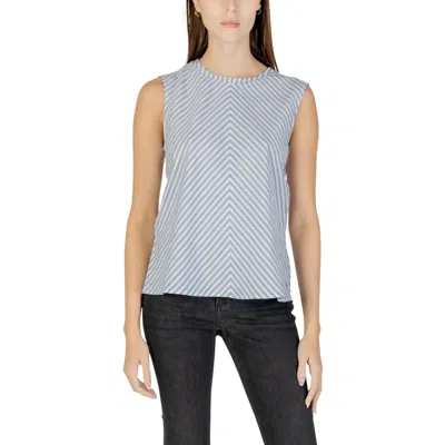 Tommy Hilfiger Jeans Blue Cotton Tank Tops In Gray