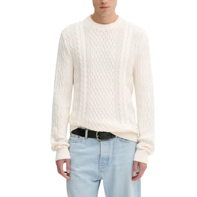 Tommy Hilfiger Jeans Cream Recycled Cotton Sweatshirt In Neutral