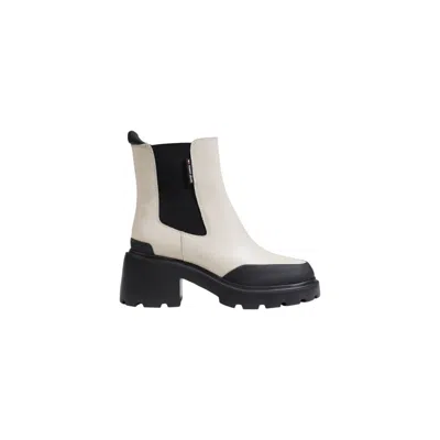 Tommy Hilfiger Jeans Leather Women's Boot In Sand