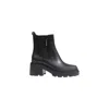 Tommy Hilfiger Jeans Black Leather Boot In Black