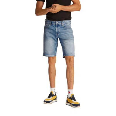 TOMMY HILFIGER JEANS LIGHT BLUE RECYCLED COTTON BERMUDA