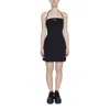 Tommy Hilfiger Jeans Black Recycled Polyester Dress In Black