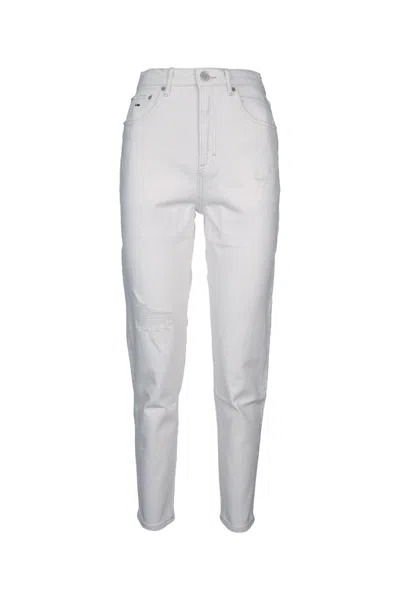 Tommy Hilfiger Jeans Regenerative Cotton Denim Pants For Women In White