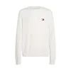 TOMMY HILFIGER JEANS WHITE RECYCLED POLYESTER SWEATER