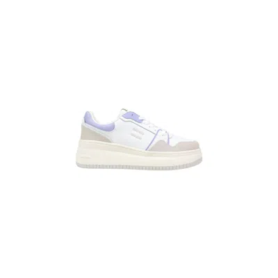 Tommy Hilfiger Jeans White Suede Leather Chunky Sneakers