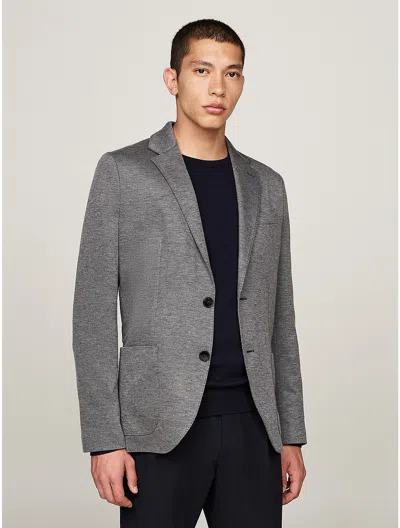 Tommy Hilfiger Jersey Knit Blazer In Medium Grey Heather