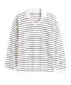 Tommy Hilfiger Striped V-neck Polo Top In Multi