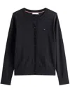 Tommy Hilfiger Button-fastening Cotton Cardigan In Black