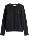 Tommy Hilfiger Button-fastening Cotton Cardigan In Black