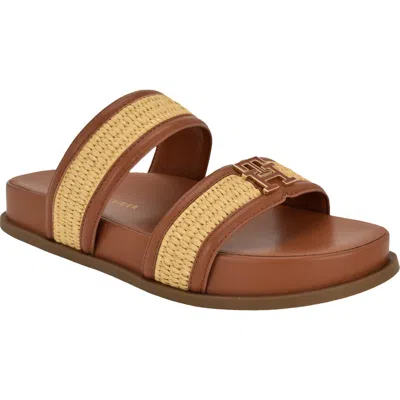 Tommy Hilfiger Jiana Slide Sandal In Brown