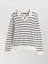 Tommy Hilfiger Jonny Collar Striped V-neck Sweater In Multi
