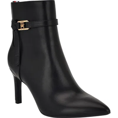 Tommy Hilfiger Jorine Pointed Toe Bootie In Black